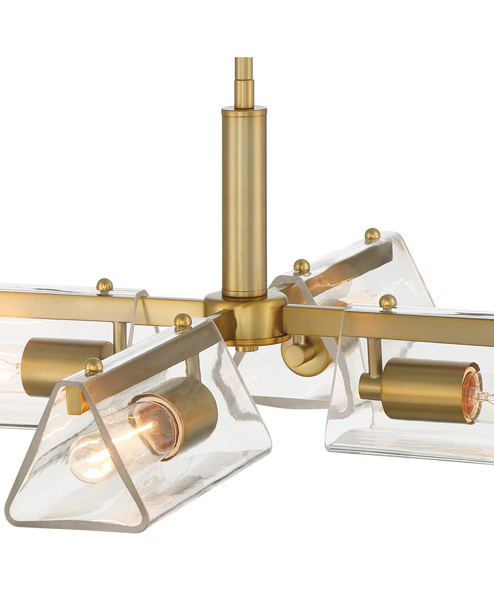 Latitude 4 Light Chandelier Brushed Gold - Image 4
