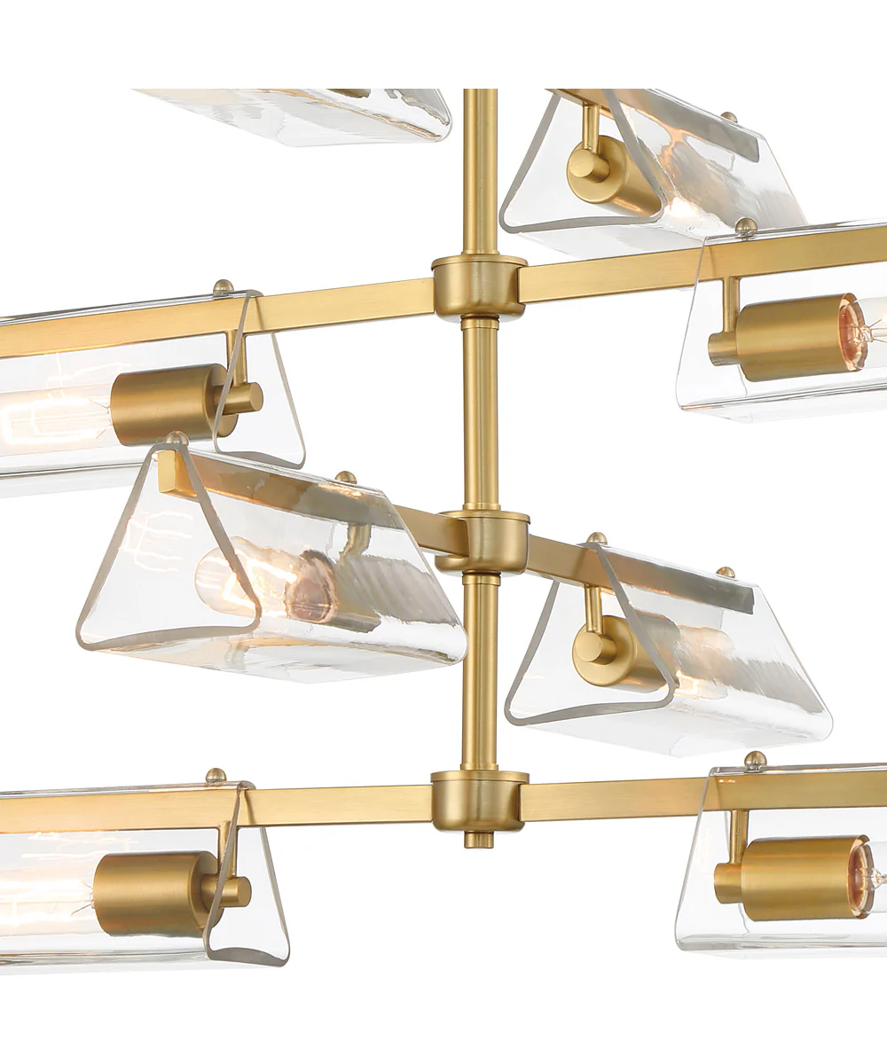 Latitude 8 Light Chandelier Brushed Gold - Image 4