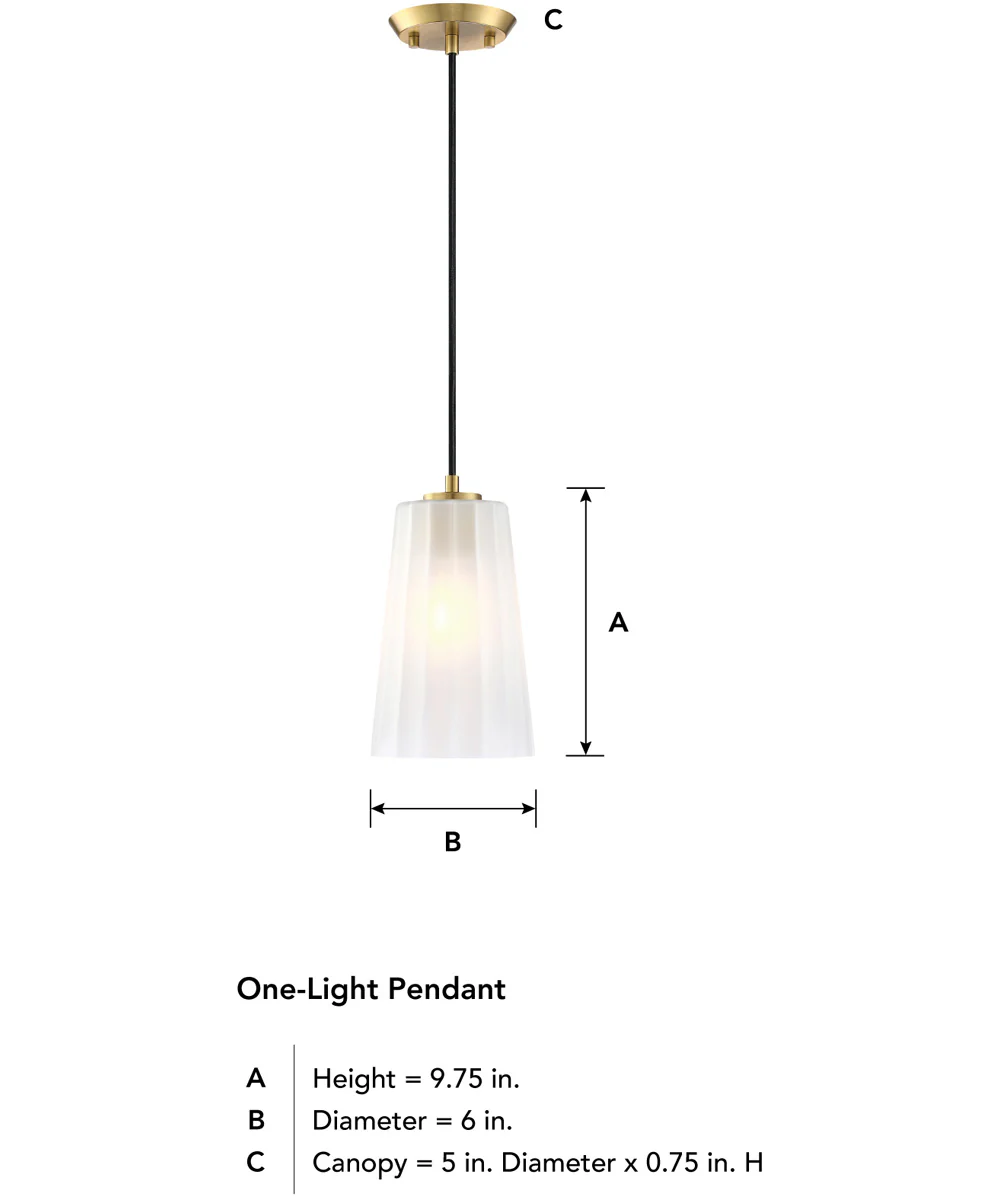 Liana 1 Light Pendant Brushed Gold - Image 4