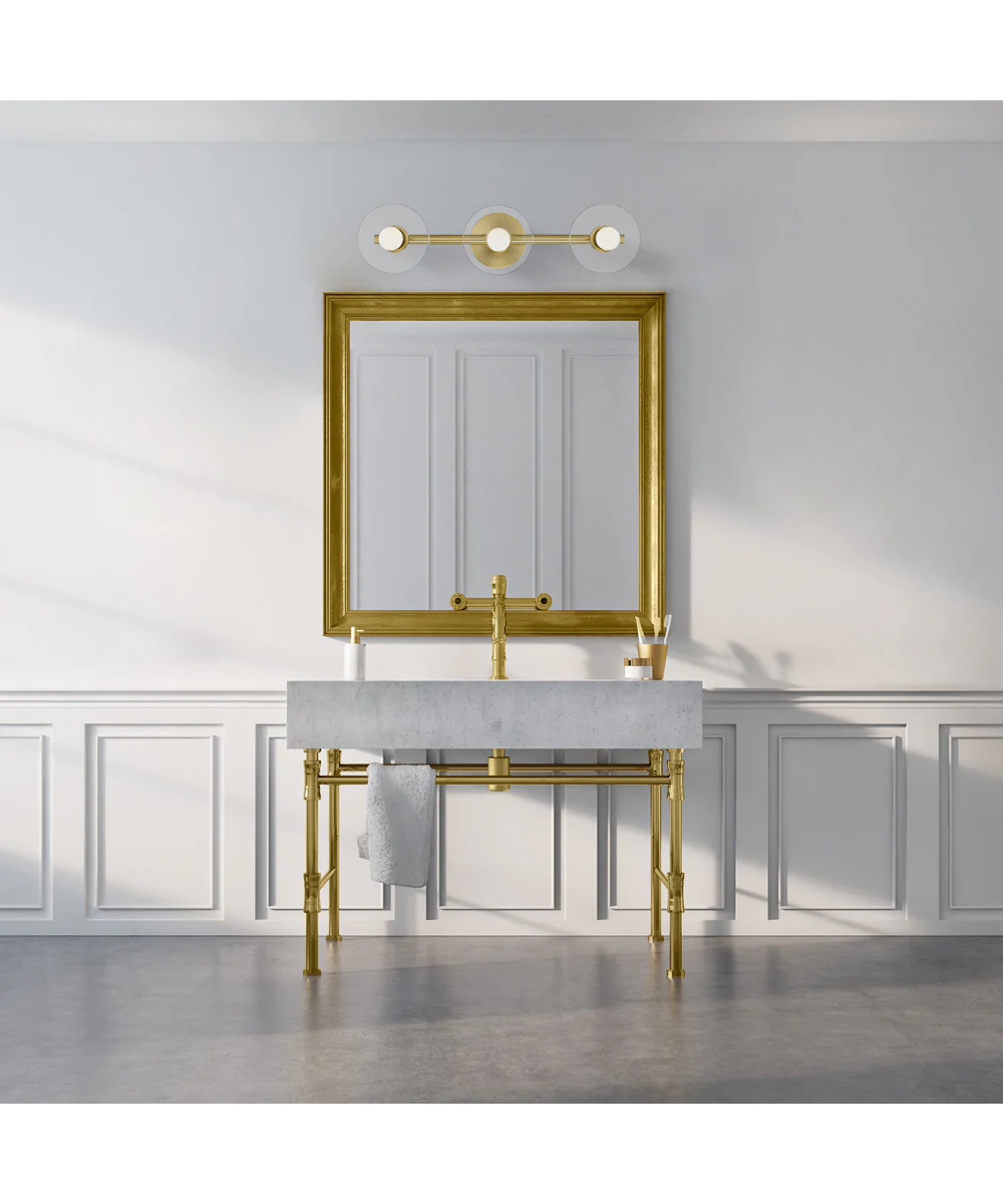 Litto 3 Light Vanity Brushed Gold - Image 2