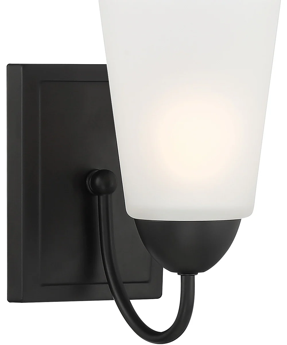 Malone 1 Light Wall Sconce Matte Black - Image 3