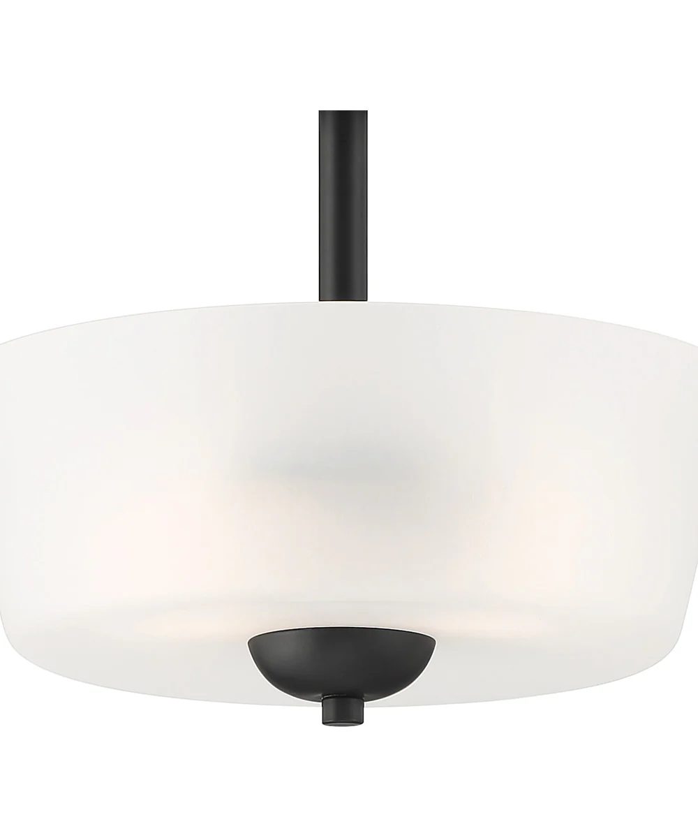 Malone 2 Light Semi Flush Matte Black - Image 3