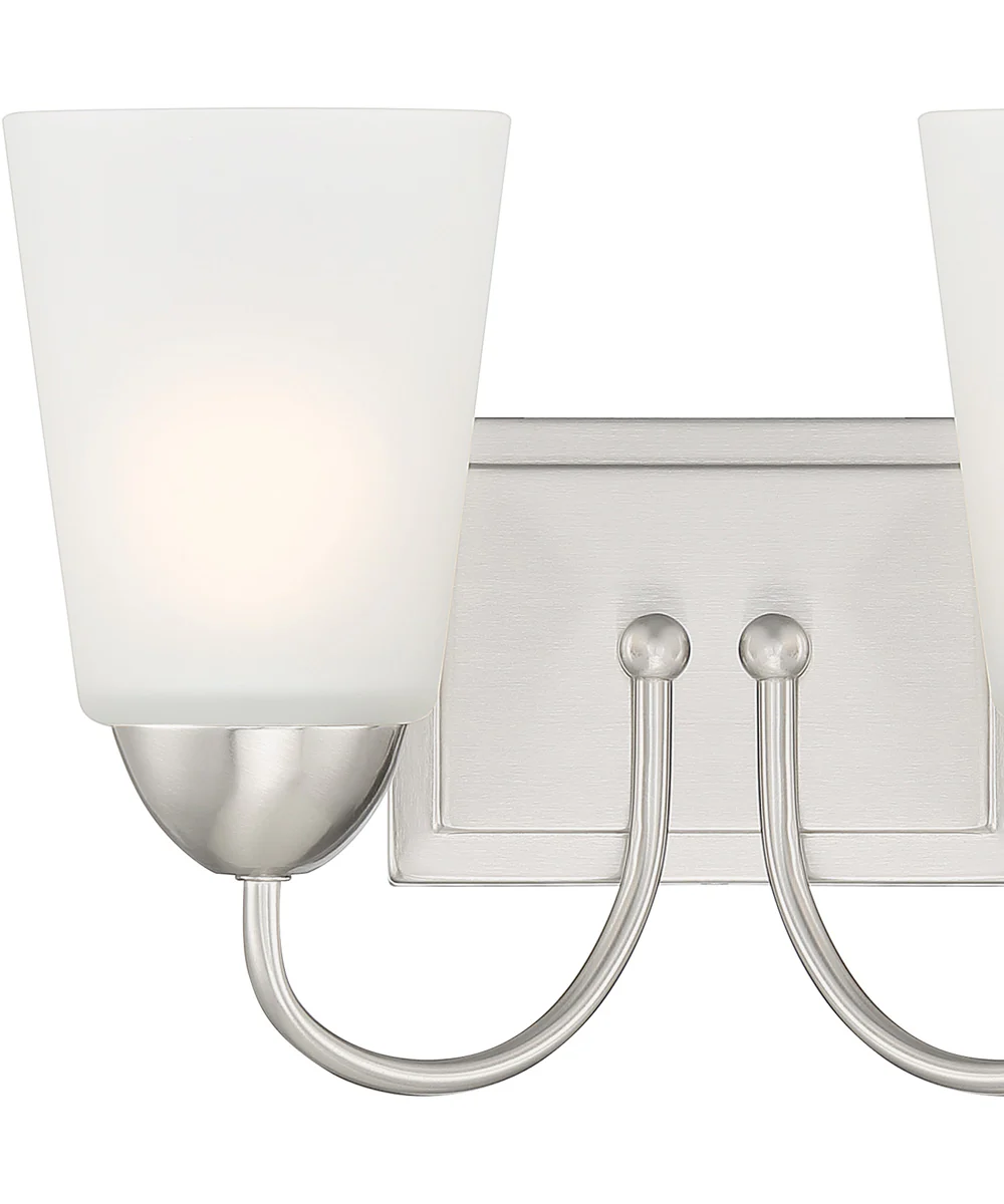 Malone 2 Light Vanity Brushed Nickel - Image 3