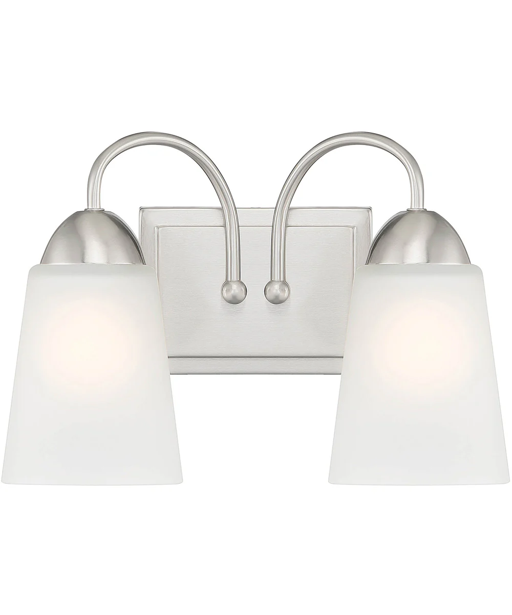 Malone 2 Light Vanity Brushed Nickel - Image 4