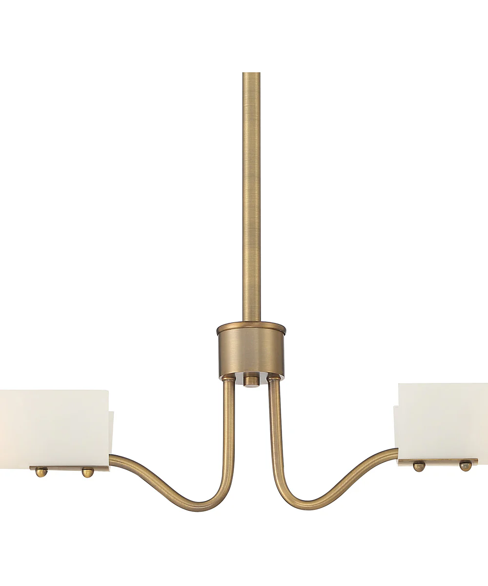 Manhasset 2 Light Island Old Satin Brass - Image 3