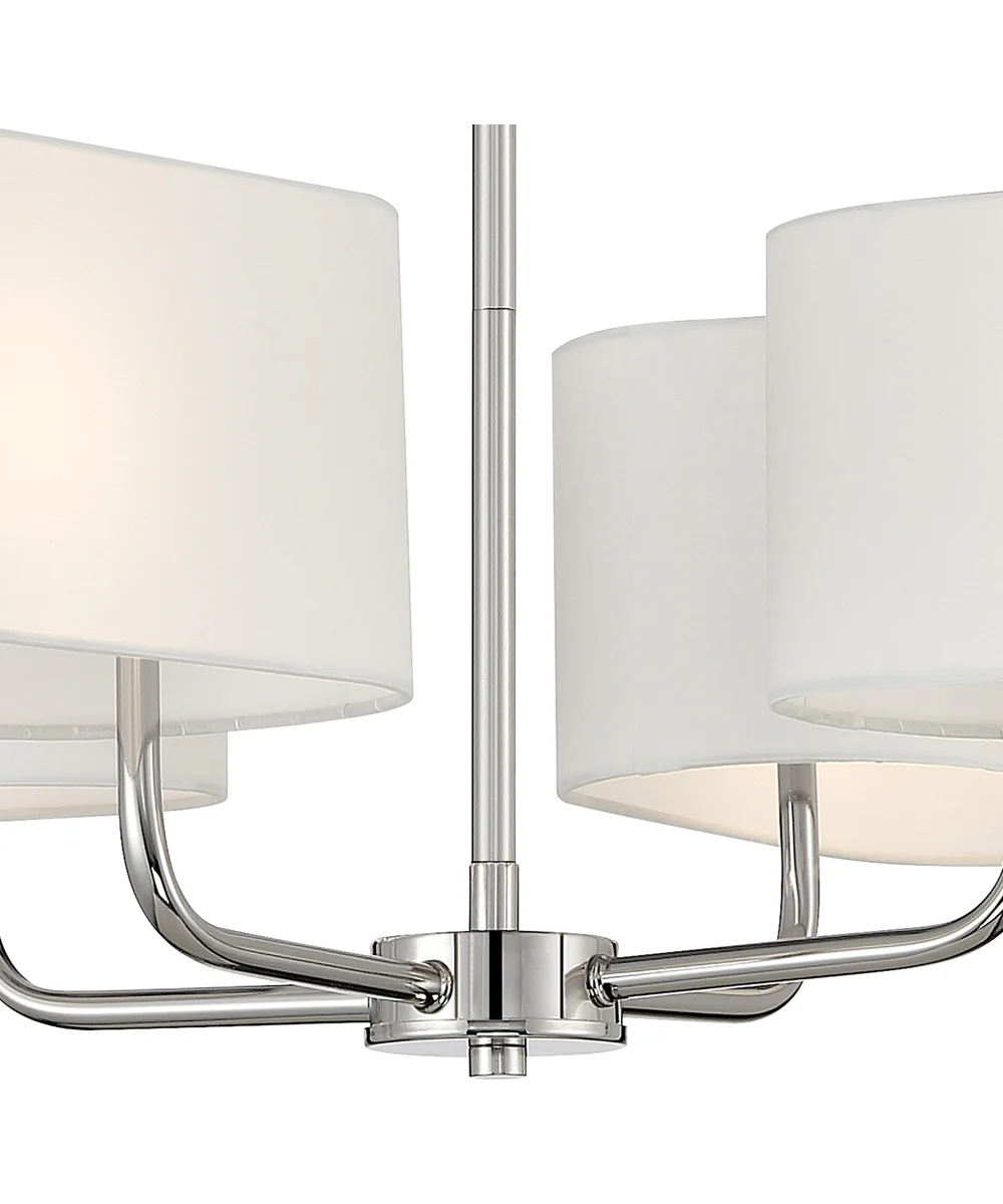 Midtown 4 Light Chandelier Polished Nickel - Image 3