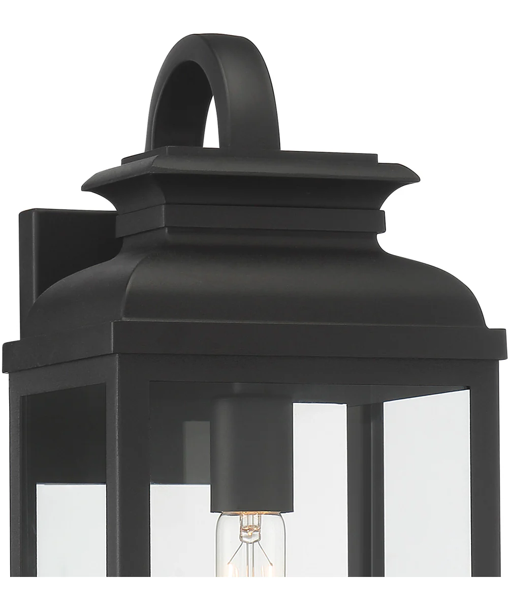 Milton 1 Light Wall Lantern Black - Image 3