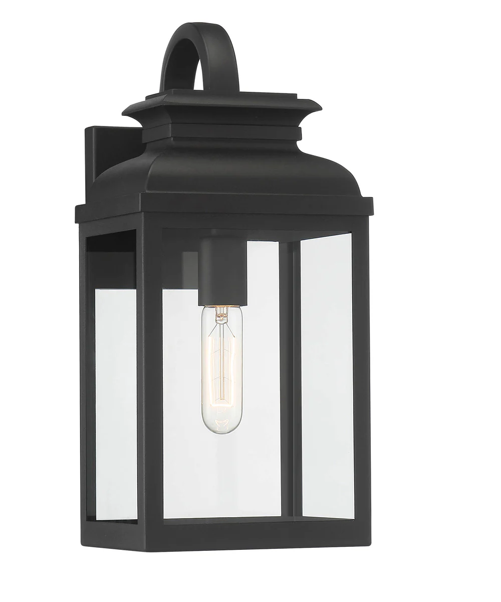 Milton 1 Light Wall Lantern Black - Image 4