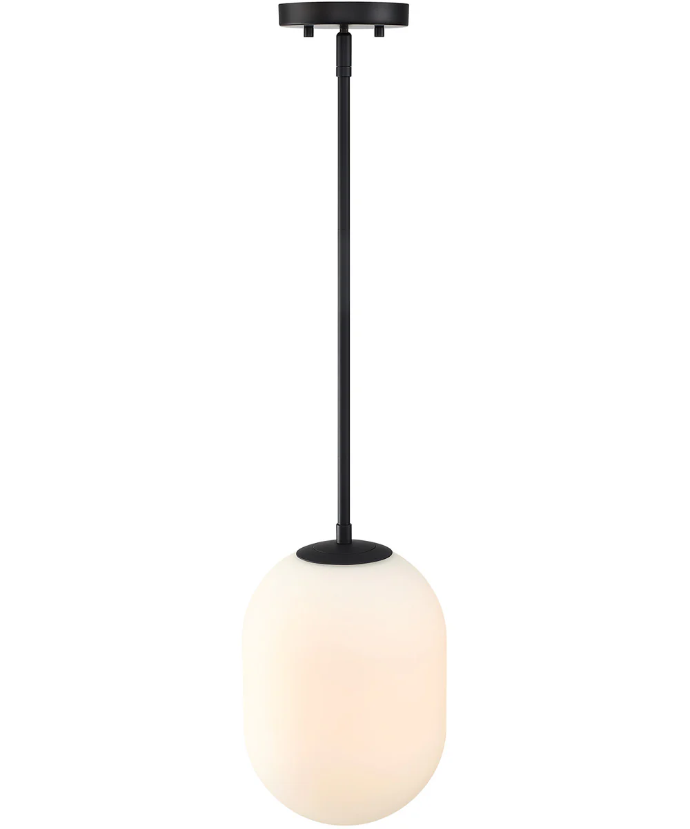 Noor 1 Light Pendant Matte Black