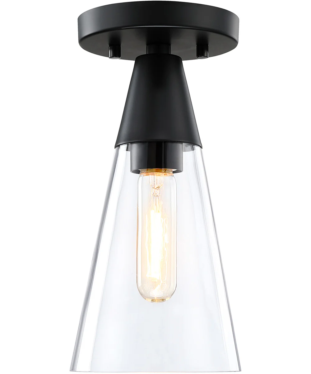 Norro 1 Light Flush Mount Matte Black