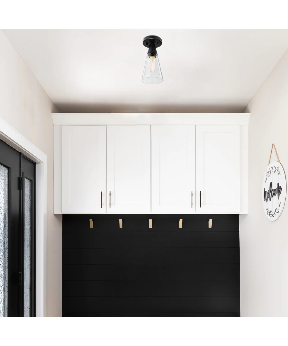 Norro 1 Light Flush Mount Matte Black - Image 3