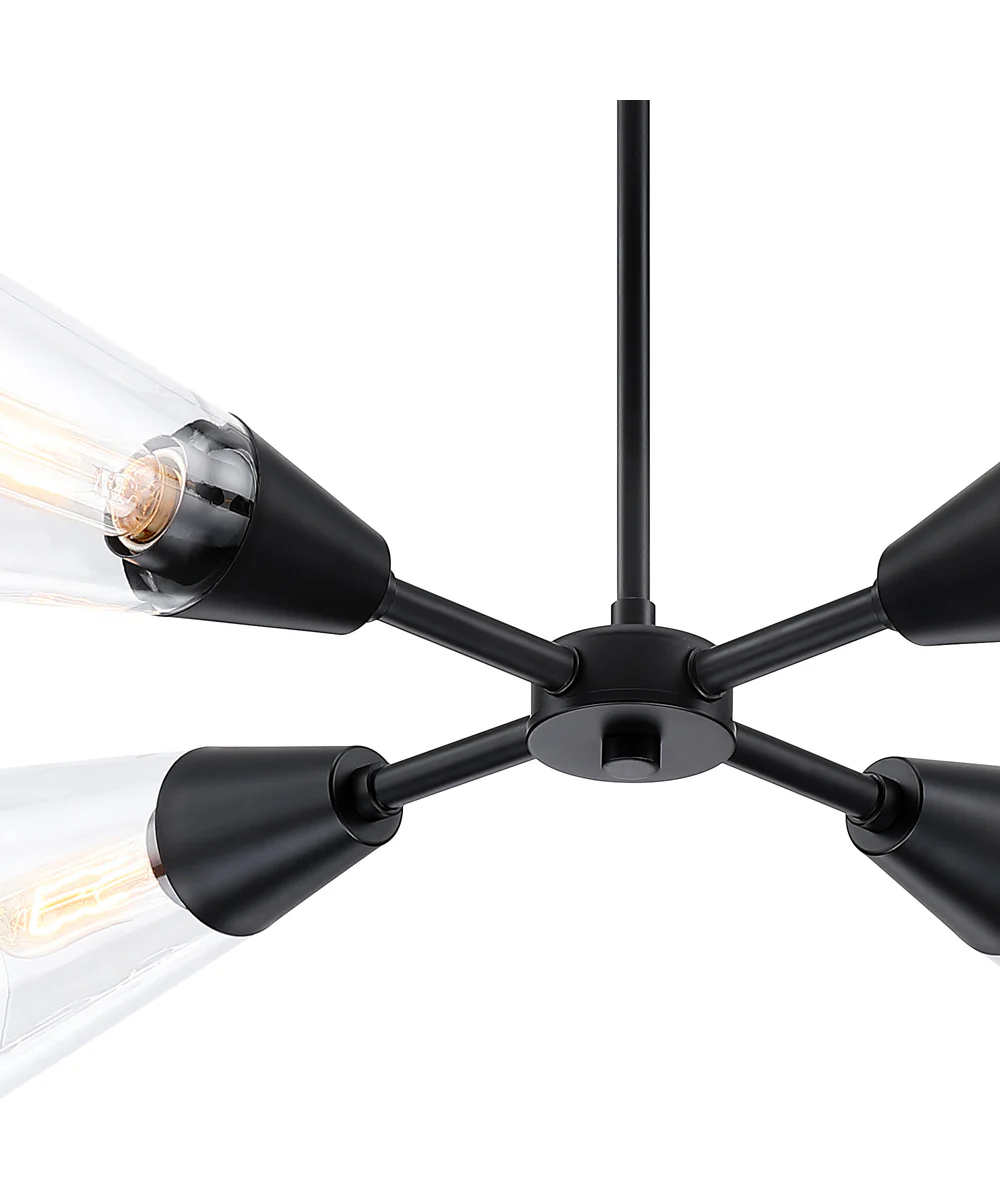 Norro 4 Light Chandelier  Matte Black - Image 4