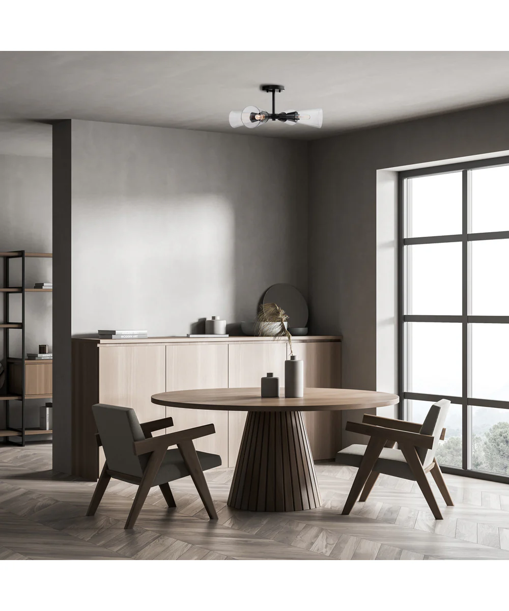 Norro 4 Light Semi Flush  Matte Black - Image 2