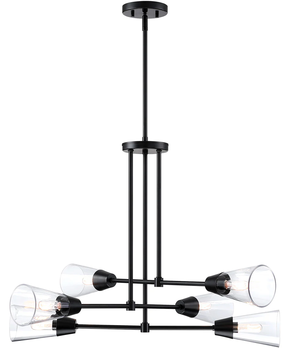 Norro 6 Light Chandelier Matte Black
