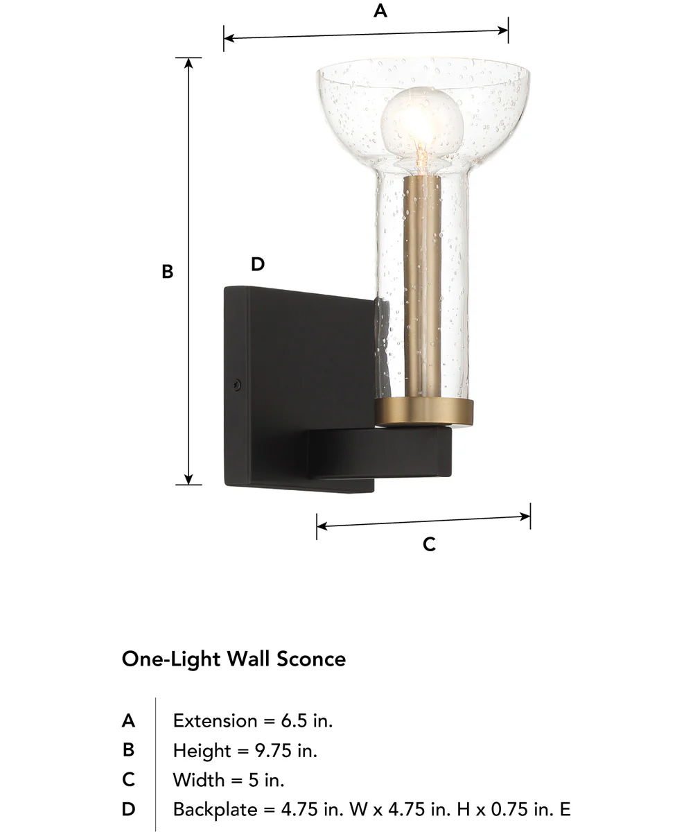 Nova 1 Light Wall Sconce  Matte Black - Image 5