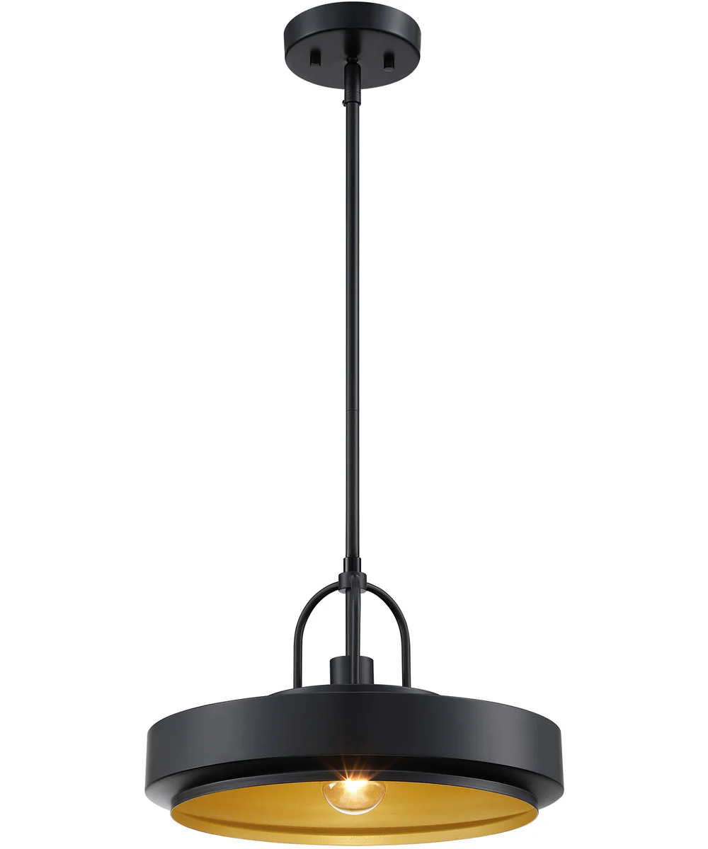 Odea 1 Light Pendant Matte Black