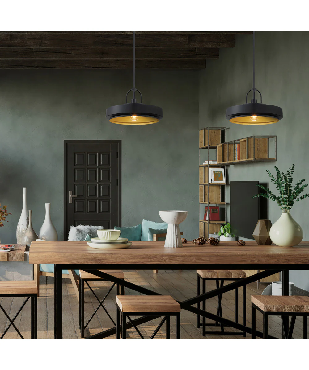Odea 1 Light Pendant Matte Black - Image 2