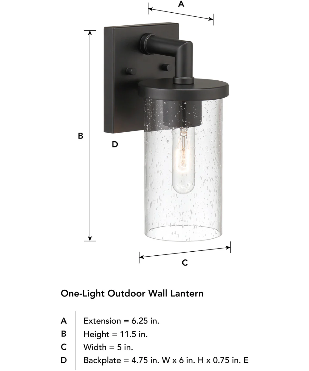 Otto 1 Light Wall Lantern Matte Black - Image 4
