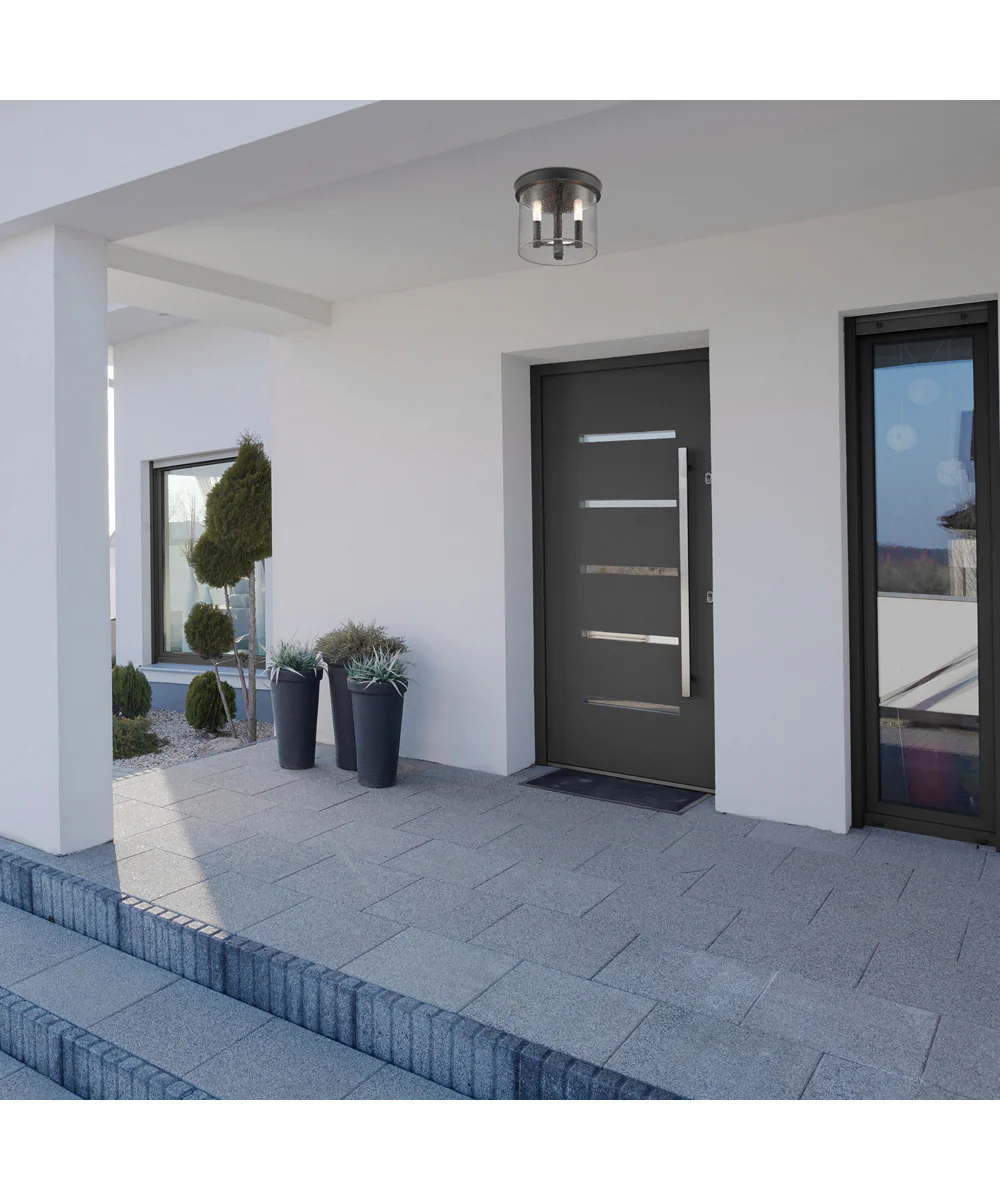 Otto 3 Light Flushmount Matte Black - Image 3