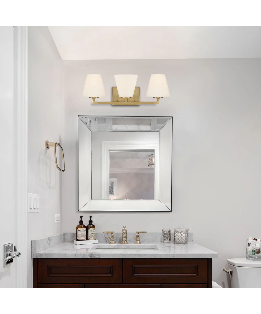 Palmyra 3 Light Vanity Brushed Gold - Image 2