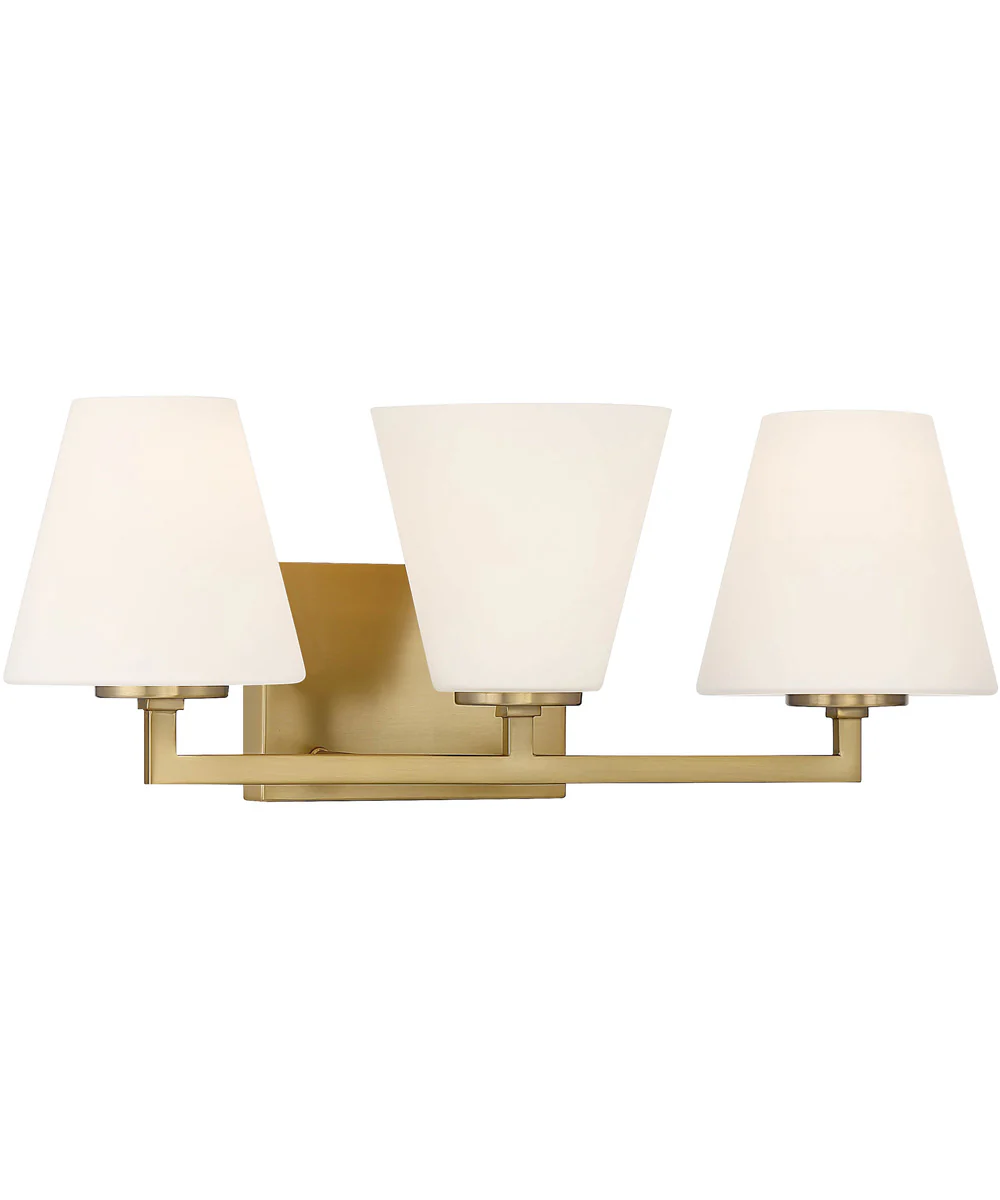 Palmyra 3 Light Vanity Brushed Gold - Image 4