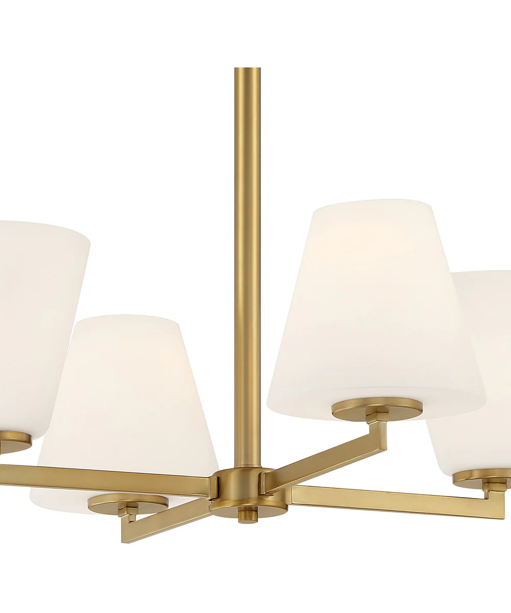 Palmyra 4 Light Chandelier Brushed Gold - Image 3