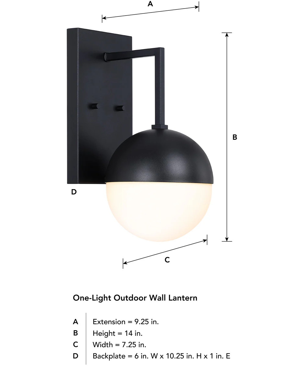 Pineview Outdoor Wall Sconce Black - Image 3