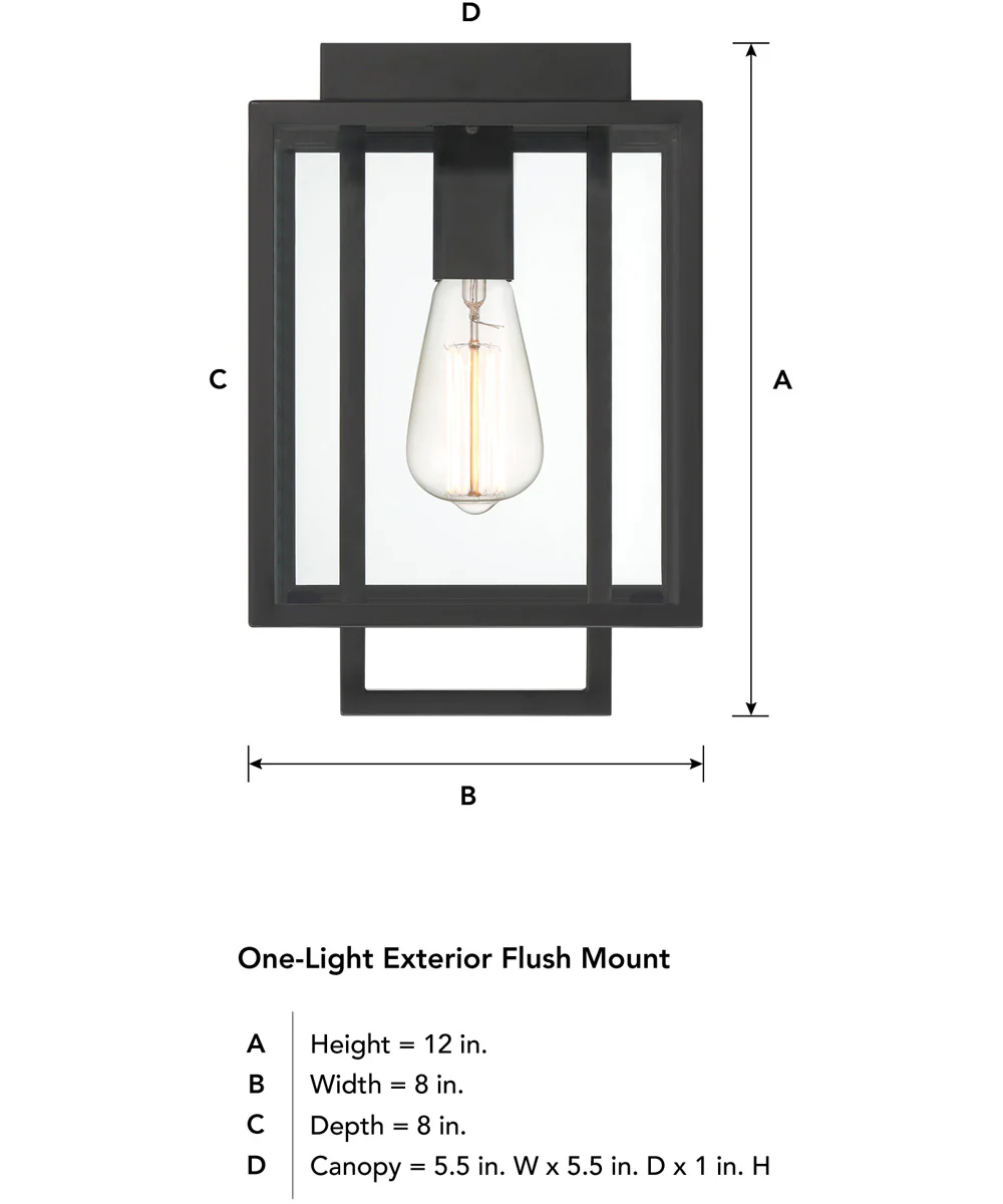 Preston 1 Light Wall Lantern Matte Black - Image 5