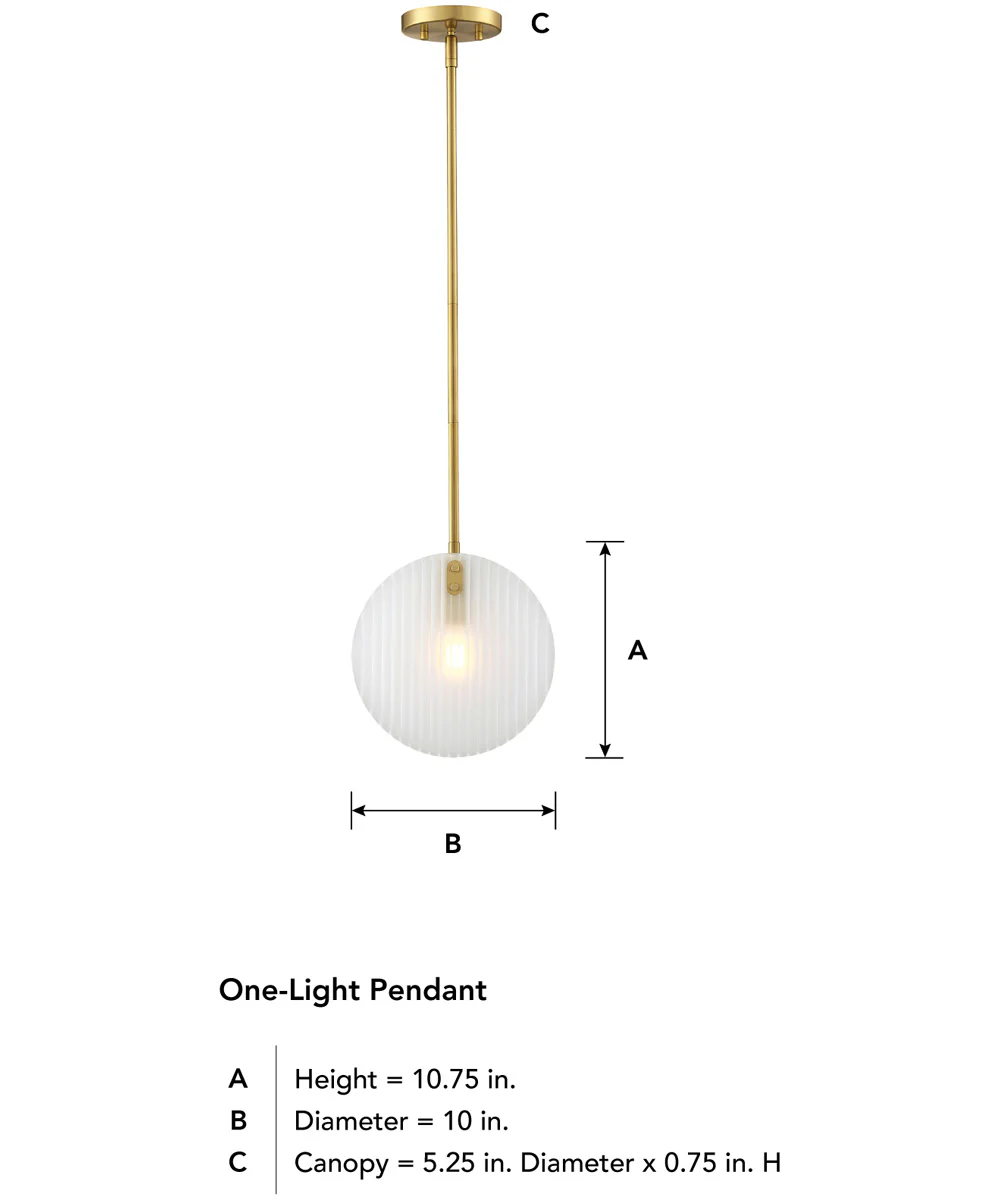 Sky Fall 1 Light Pendant Brushed Gold - Image 4