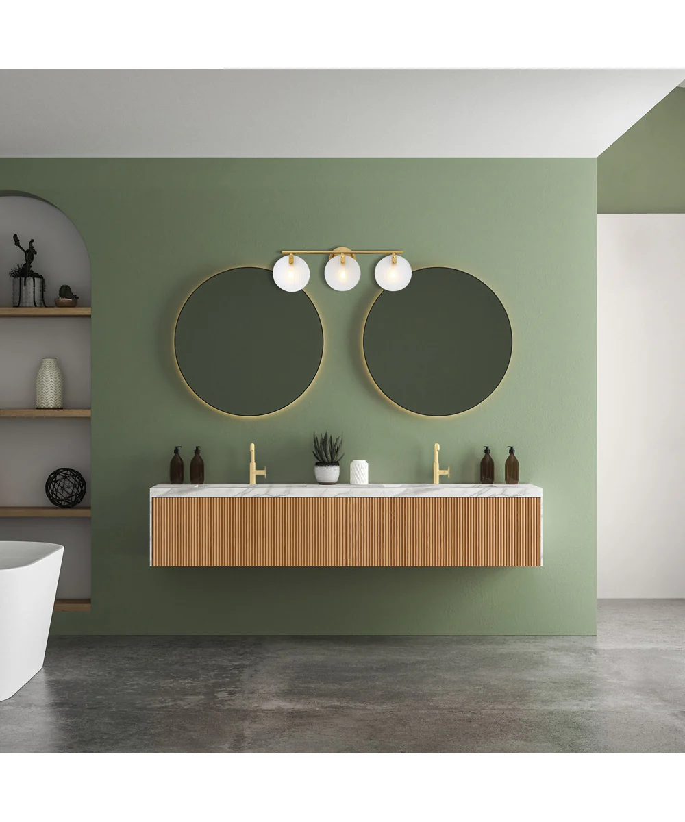 Sky Fall 3 Light Vanity Brushed Gold - Image 2