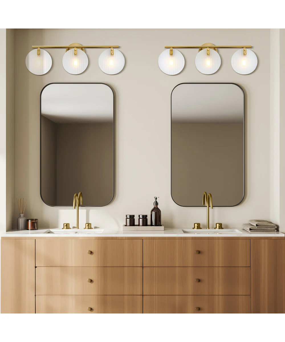 Sky Fall 3 Light Vanity Brushed Gold - Image 3