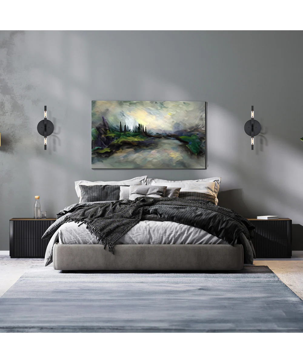 Skye 2 Light Wall Sconce Matte Black - Image 2