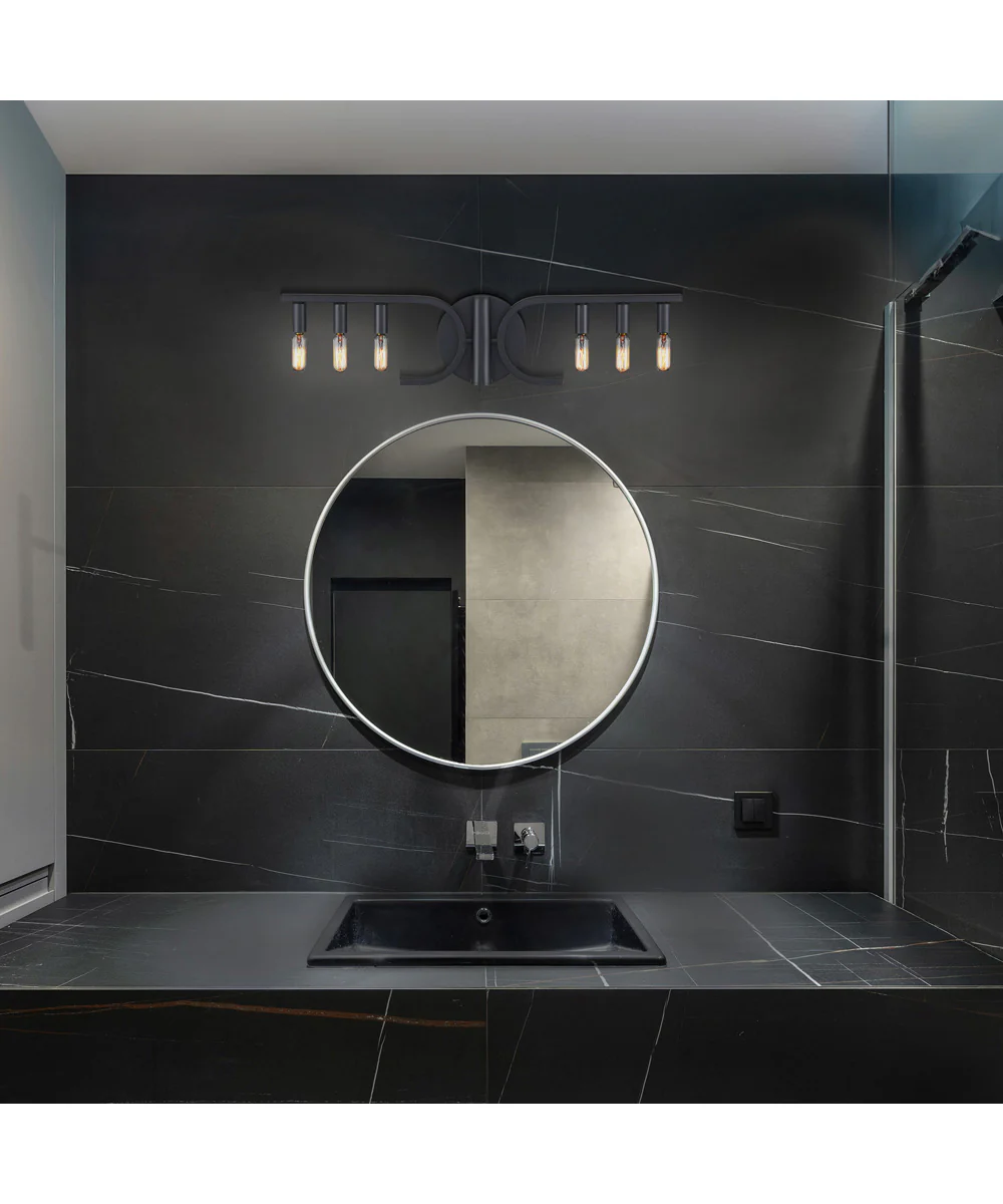Skye 6 Light Vanity Matte Black - Image 2