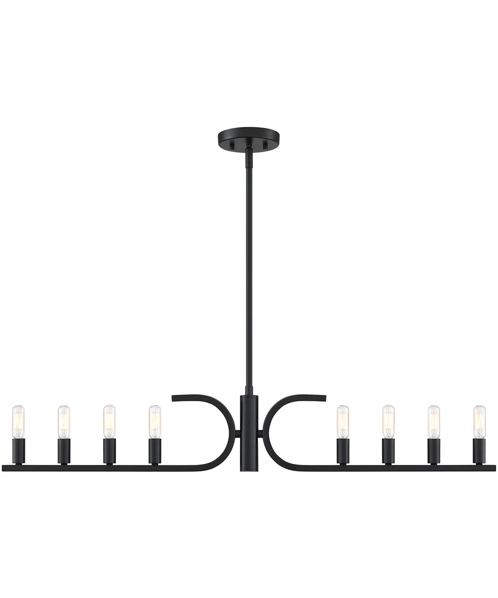 Skye 8 light Island Pendant Matte Black