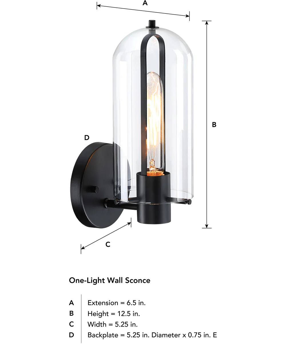 Skylar 1 Light Wall Sconce Matte Black - Image 4