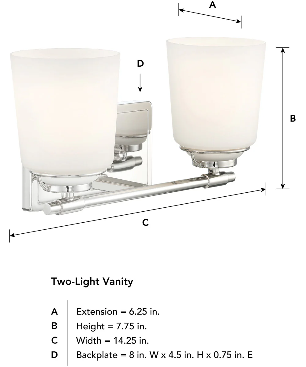Stella 2 Light Vanity Polished Nickel - Image 5