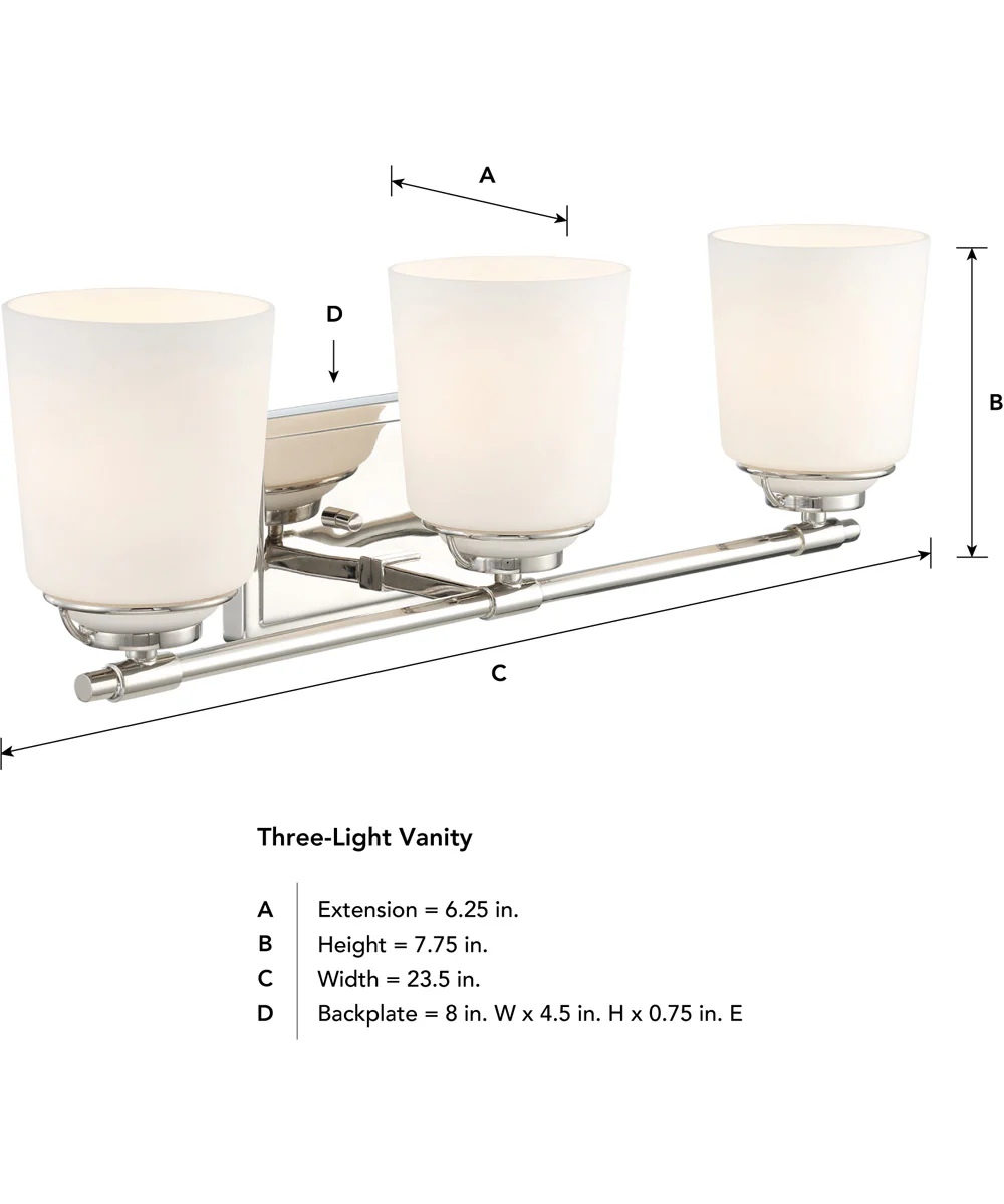 Stella 3 Light Vanity Polished Nickel - Image 5