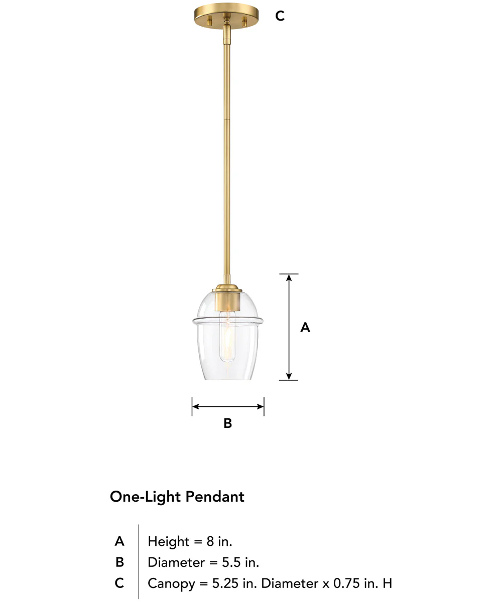 Summer Jazz 1 Light Pendant Brushed Gold - Image 3