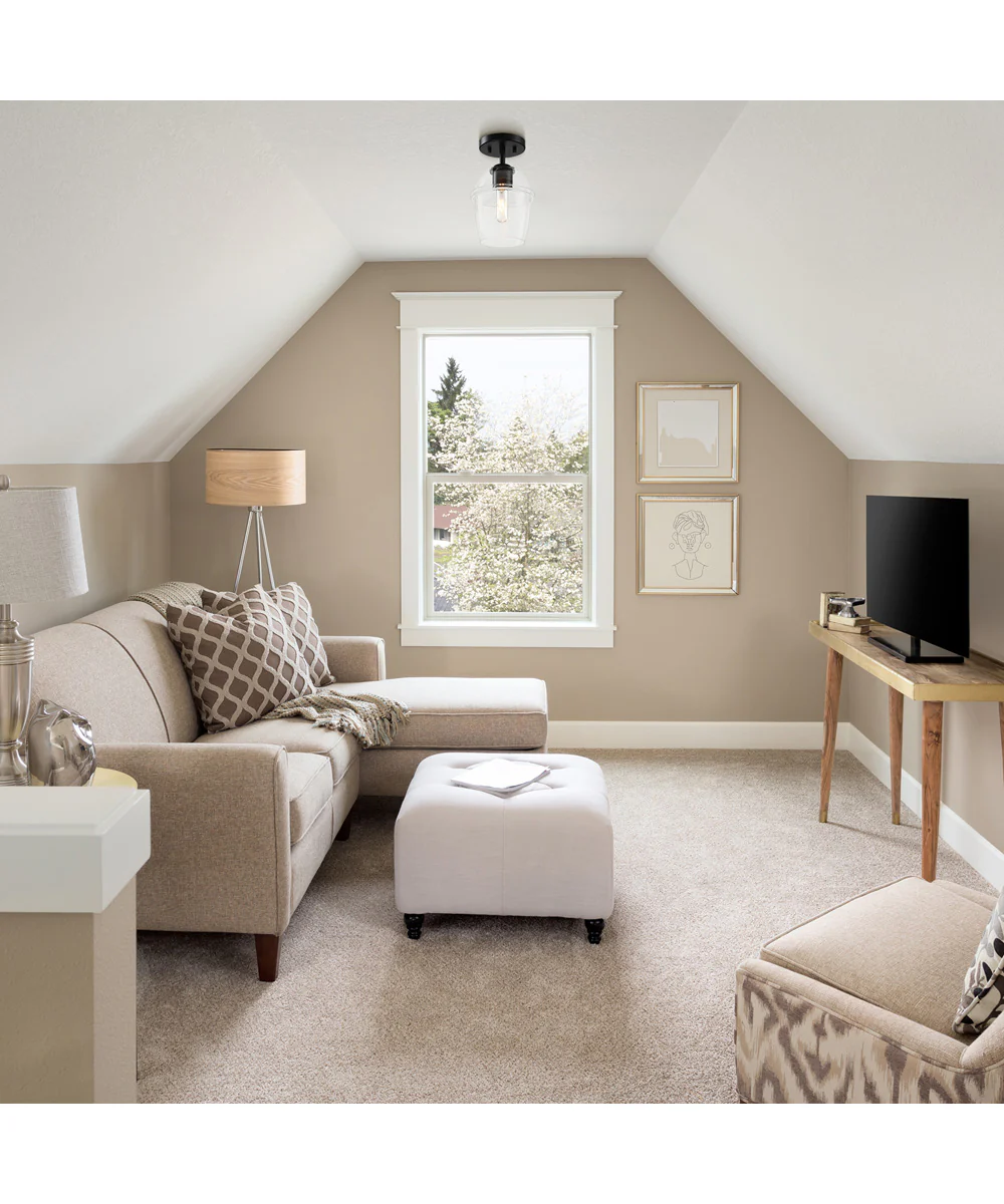 Summer Jazz 1 Light Semi Flush Mount Matte Black - Image 2