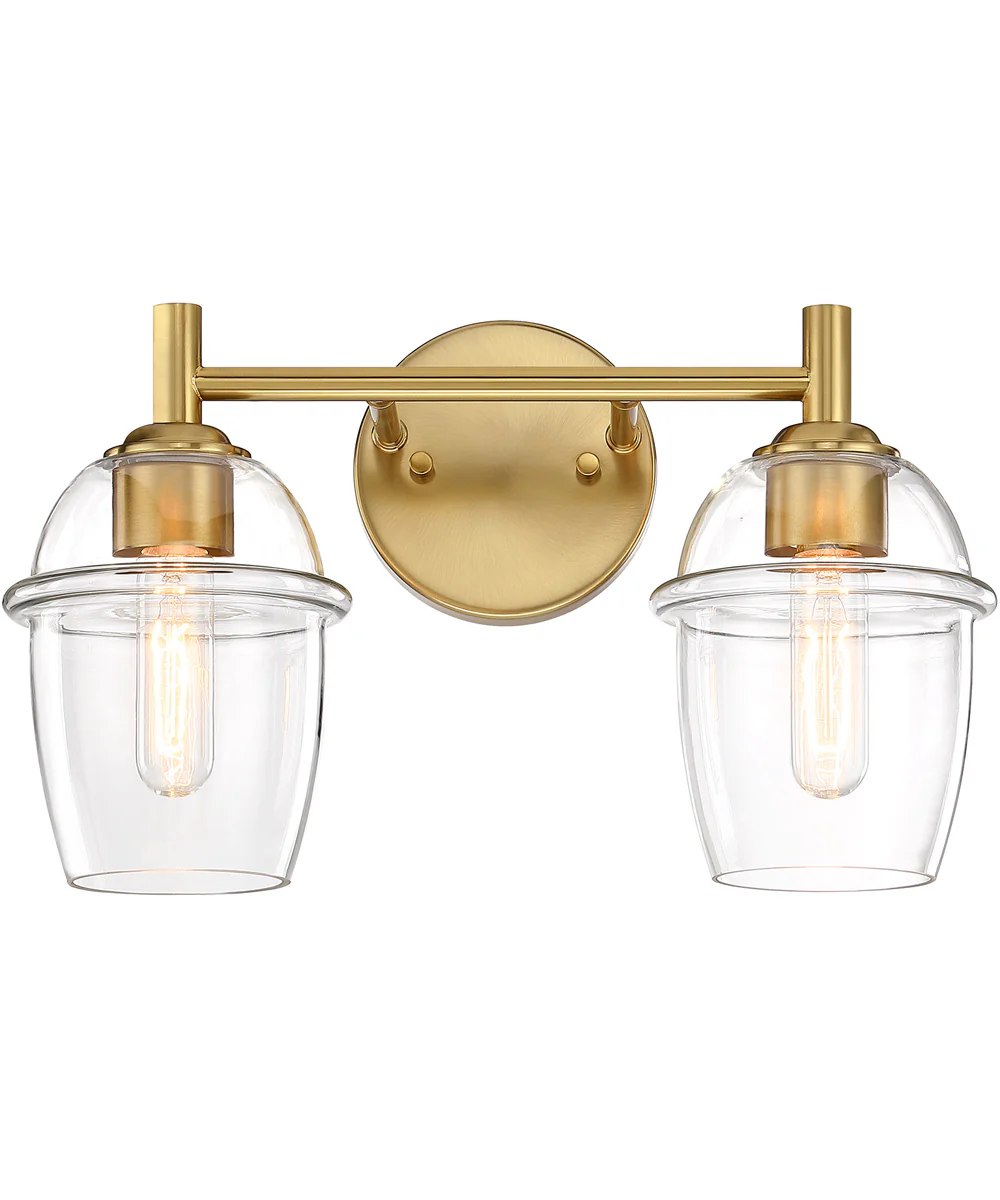 Summer Jazz 2 Light Vanity Brushed Gold
