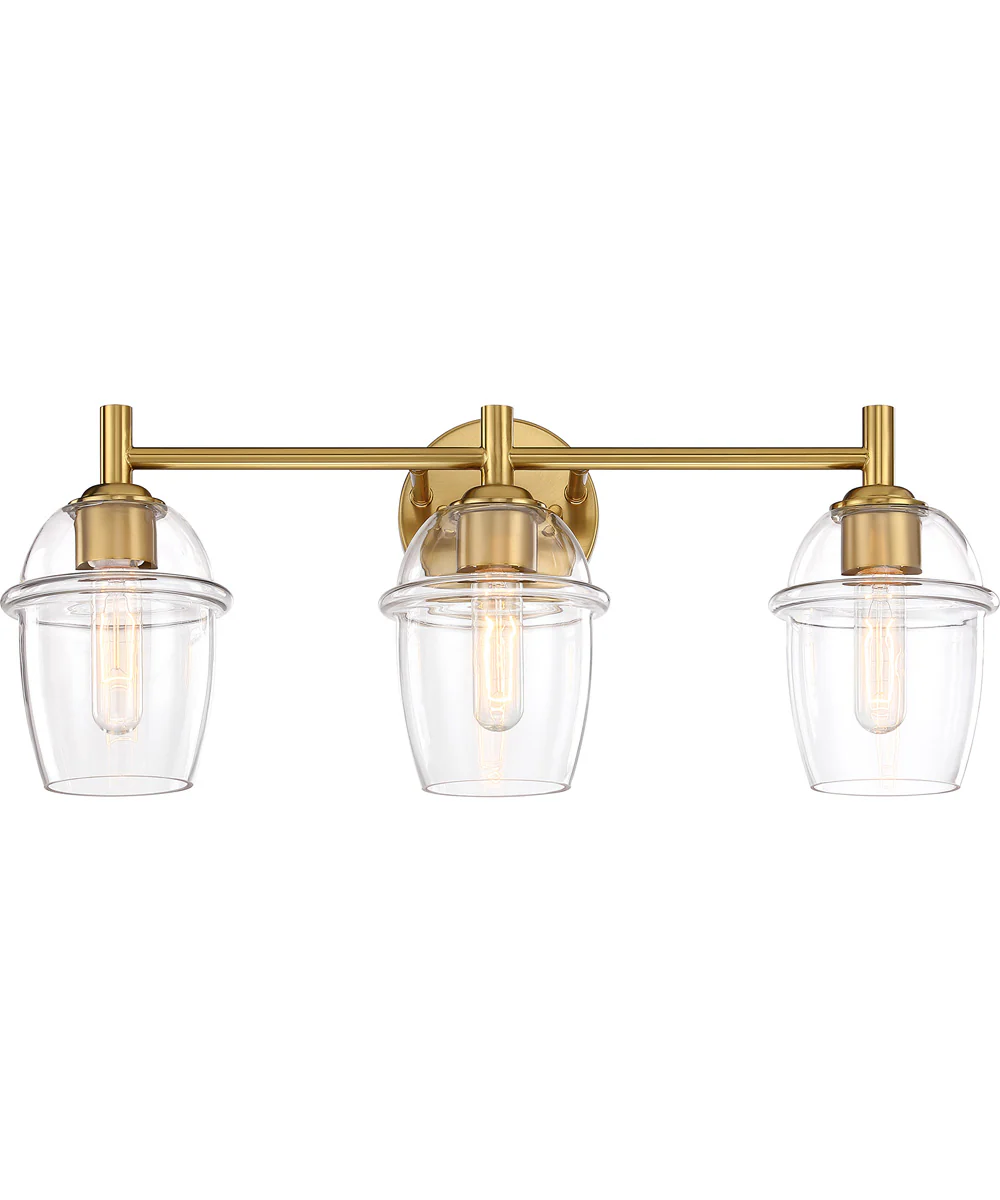 Summer Jazz 3 Light Vanity Brushed Gold