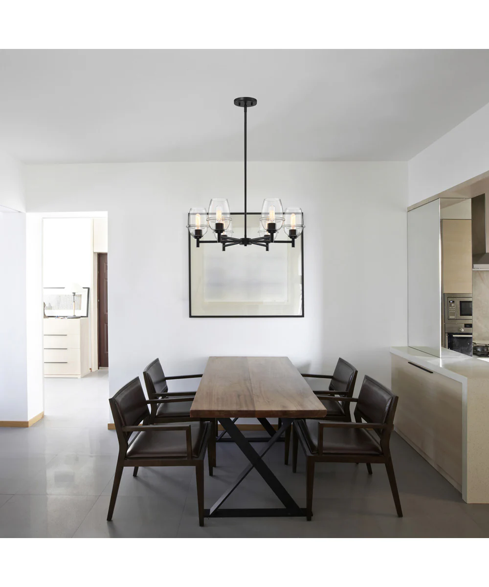 Summer Jazz 6 Light Chandelier Matte Black - Image 2
