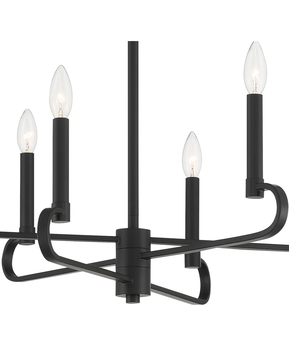 Summit 6 Light Chandelier Matte Black - Image 4