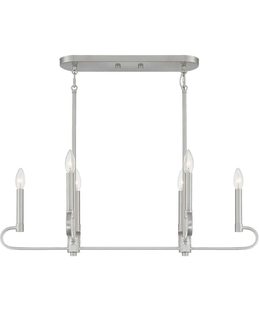 Summit 6 Light Island Brushed Nickel