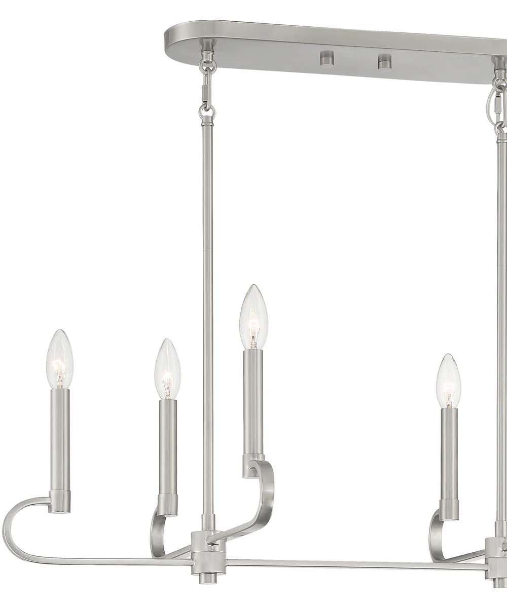 Summit 6 Light Island Brushed Nickel - Image 2
