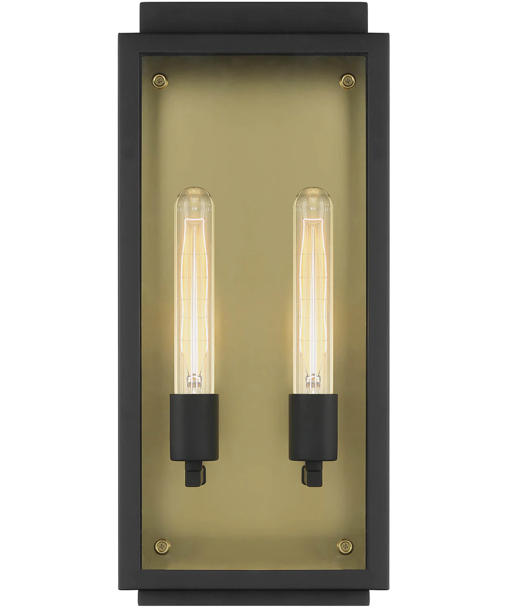 Twilight 2 Light Wall Lantern Black