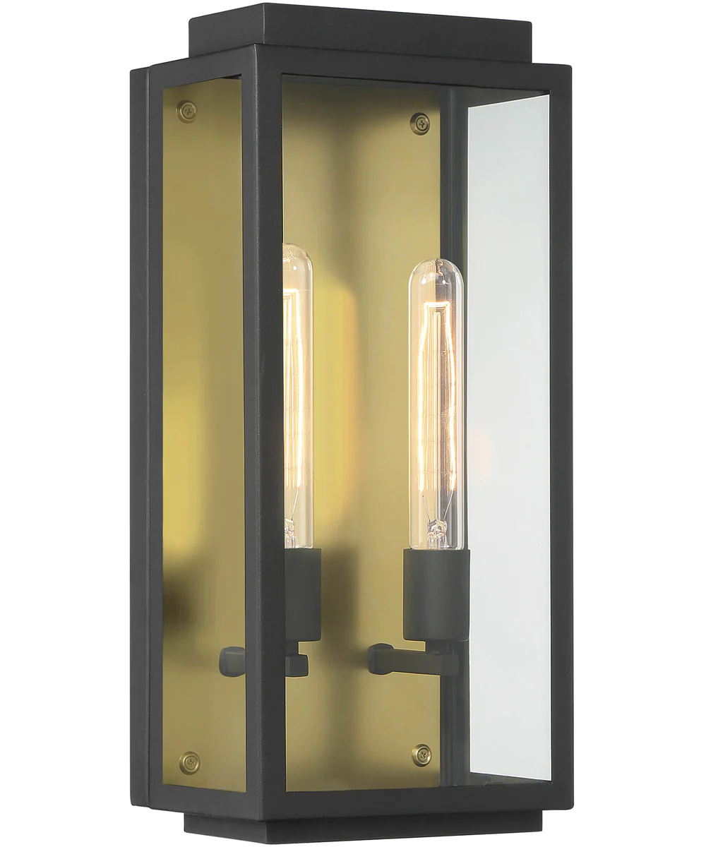 Twilight 2 Light Wall Lantern Black - Image 4