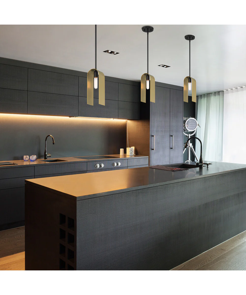 U Turn 1 Light Pendant Matte Black - Image 2