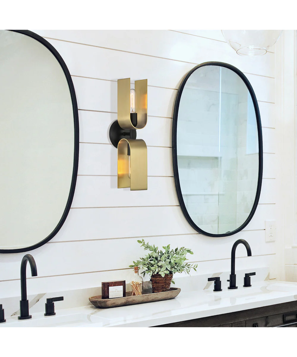 U Turn 2 Light Wall Sconce Matte Black - Image 2