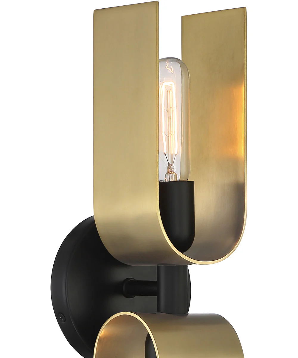 U Turn 2 Light Wall Sconce Matte Black - Image 3